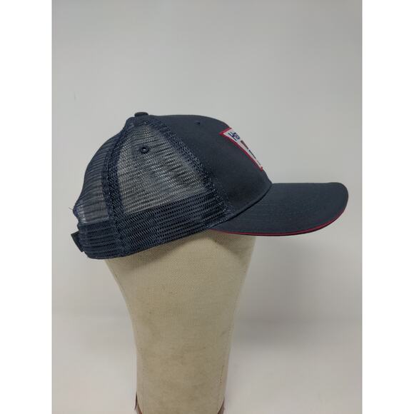 Heritage Seeds Diener Soybeans Strapback Meshback Hat OSFA Black Blue Patch Logo - Picture 5 of 10